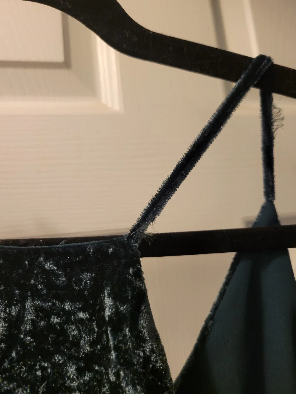 LOFT Teal Velvet V-Neck Slip Cami